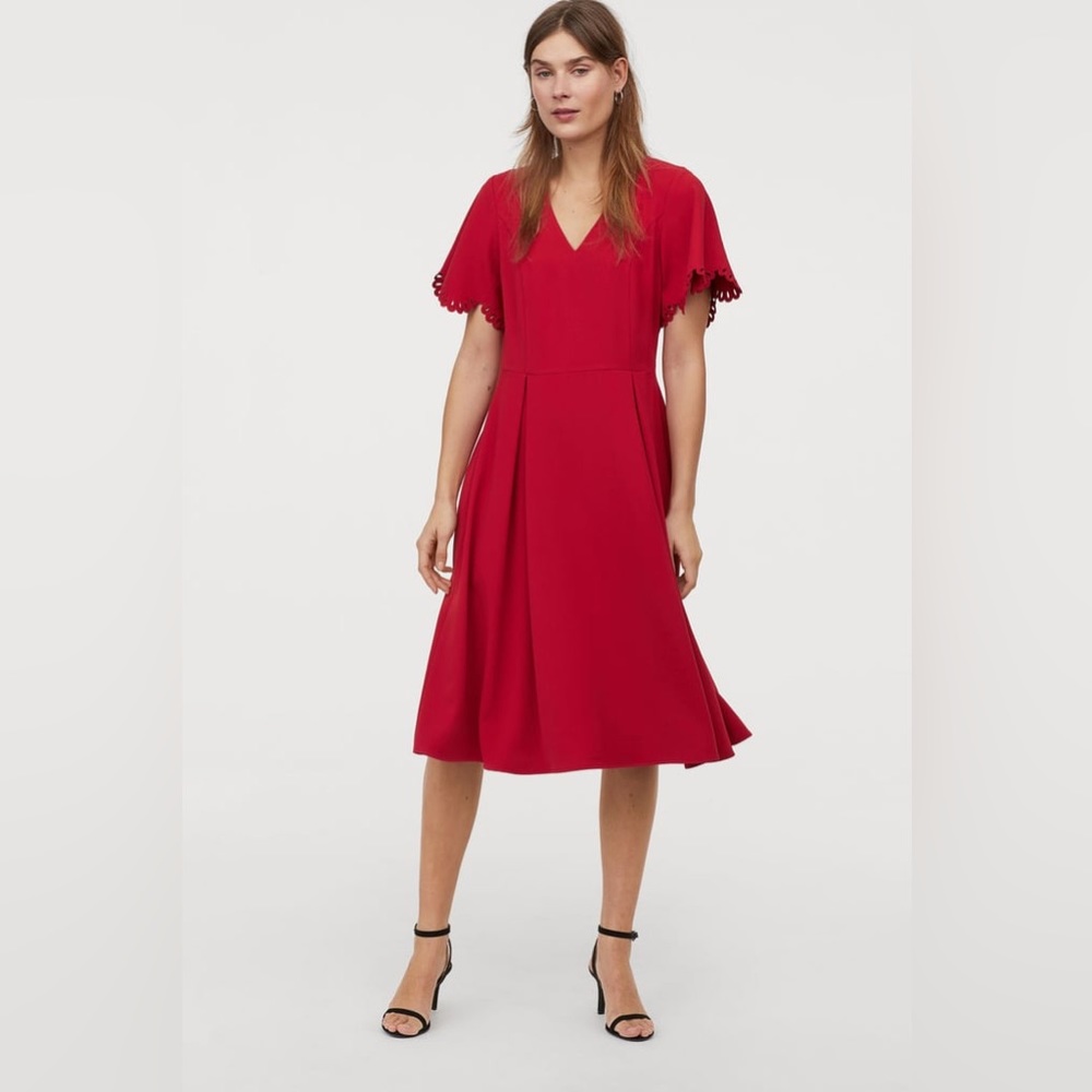 H&M Red Midi Dress
